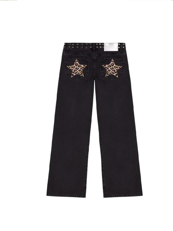 Street Patchwork Jeans Women High Waist Wide Leg Floor-length Denim Pants Female 2025 Spring Summer Chic Casual Loose Pant Lady - Image 6