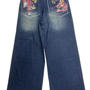American Fashion Hip Hop Joker Special Spot Loose Jeans Women Street Y2K New Oversized Wide-leg Pants Unisex Mopping Punk Jeans
