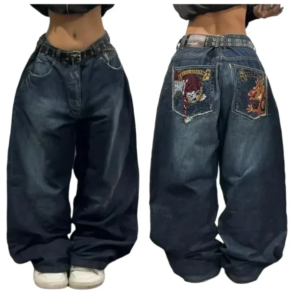 American Fashion Trend Clearance Spot Special Loose Jeans Women Street Y2K Hip Hop Joker Oversized Wide-leg Pants Mopping Jeans